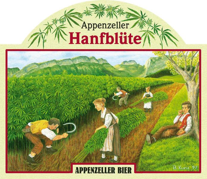 Swiss hemp beer Appenzeller Hanfblüte
